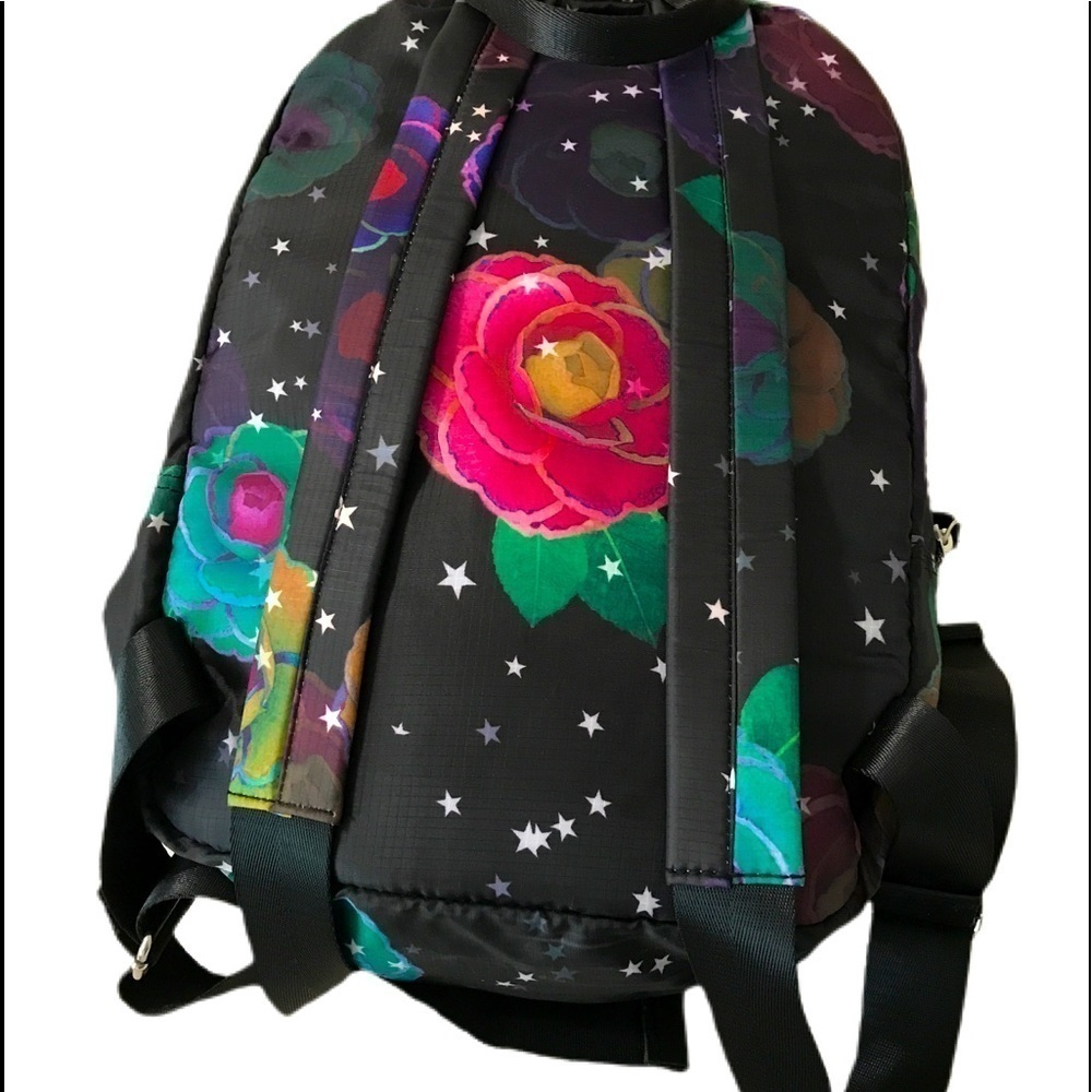 Cynthia Rowley starry floral  black backpack  nice for school, travel or work